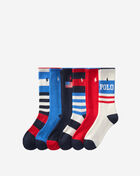 Polo Ralph Lauren USA 6Pk Crew Socks (L) 821581PK3-499 Multi 1