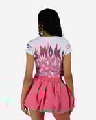 Smoke Rise Rib Knit Flame Rhinestone Tee RKT26S417SN-WHITE White 2