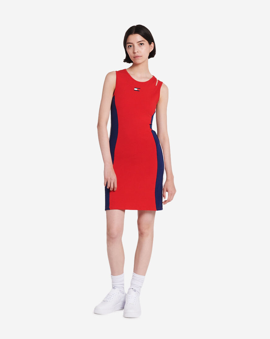 トップス TTT Shop Tommy Hilfiger Bodycon Tank Dress TP28372Z-SCA red
