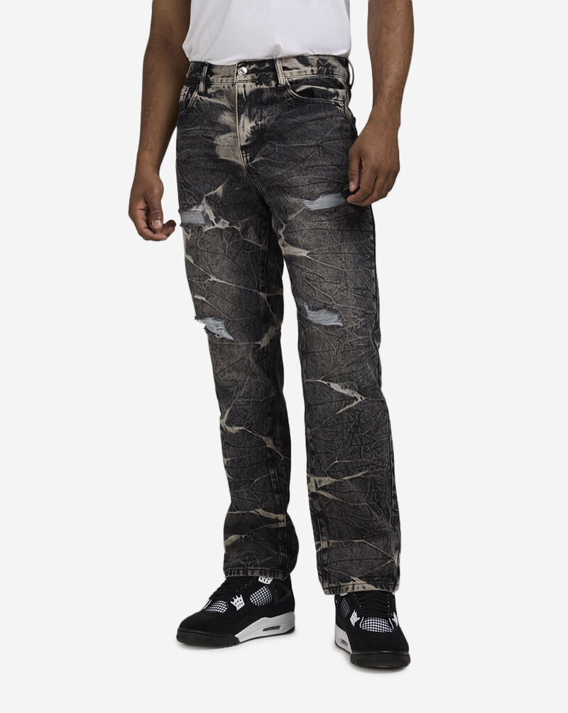 Decibel Crinkle Wash Jeans SS25-MD003 Black 1