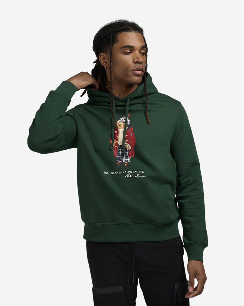Polo Ralph Lauren Holiday Bear Novelty Fleece Hoodie  710953719003-PIN Green 1