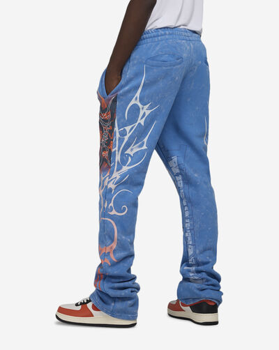 Dystopian Tribal Print Stack Pant