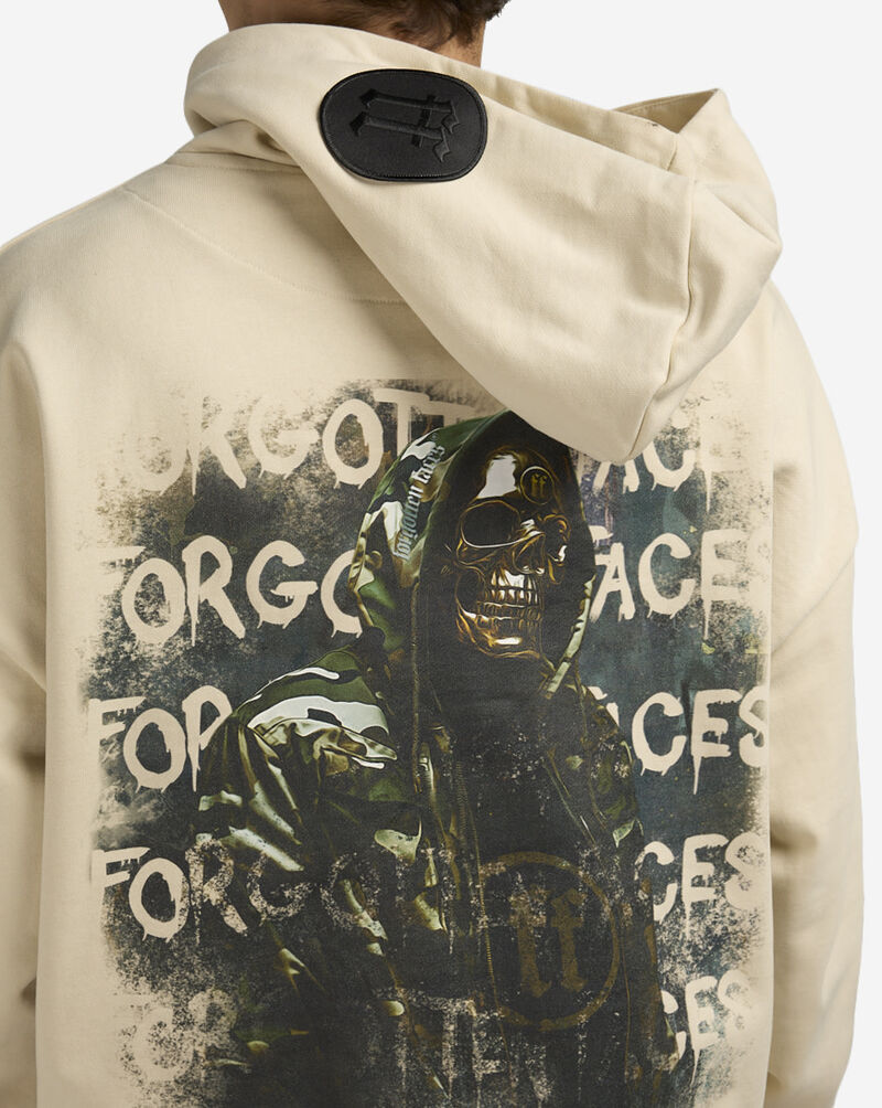 Forgotten Faces Urban Skeleton Hoodie FOFUS058-00208 Beige 3
