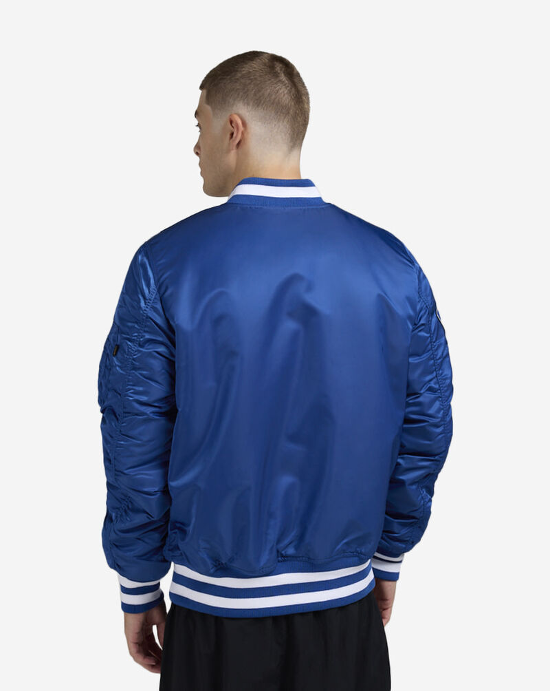 New Era Alpha Industries Brooklyn Dodgers Bomber Jacket 60684094 Blue 2