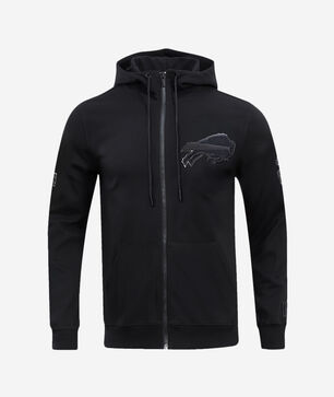 Buffalo Bills Triple Black Double Knit Full-Zip Hoodie