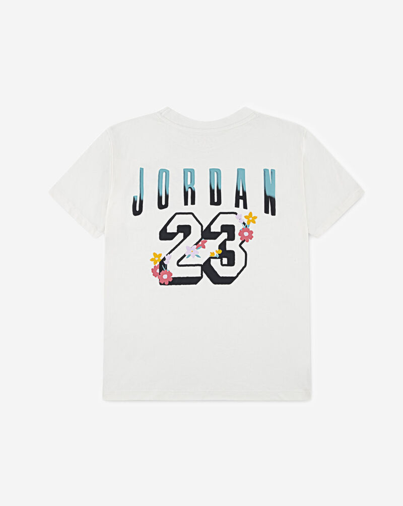 Jordan Big Kids' Summer Bloom Oversized Tee 45D923-782 White 3