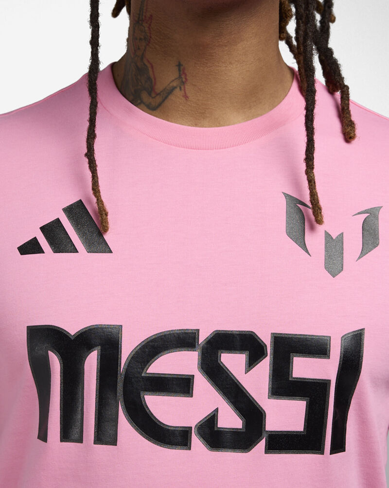 adidas Messi Name And Number Graphic Tee JM3550 Pink 3