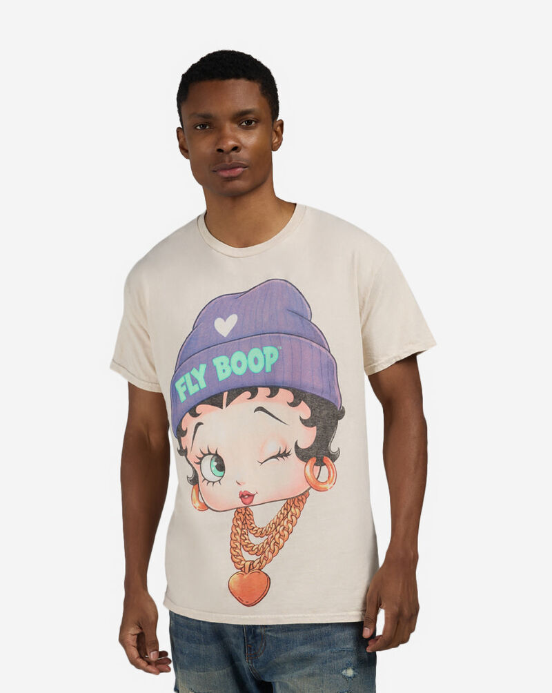 Graphic Tees Betty Boop Beanie Cap Tee GBB2180XX cream 1