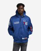 New Era Alpha Industries Historic L-2B Philadelphia 76ers Hooded Bomber Jacket 60564144 Blue 1
