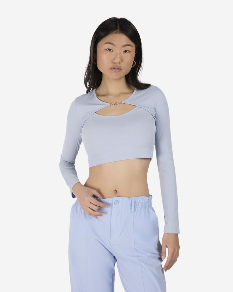 Sixth June Metal Logo Long Sleeve Top 34134-LBLU Blue 1