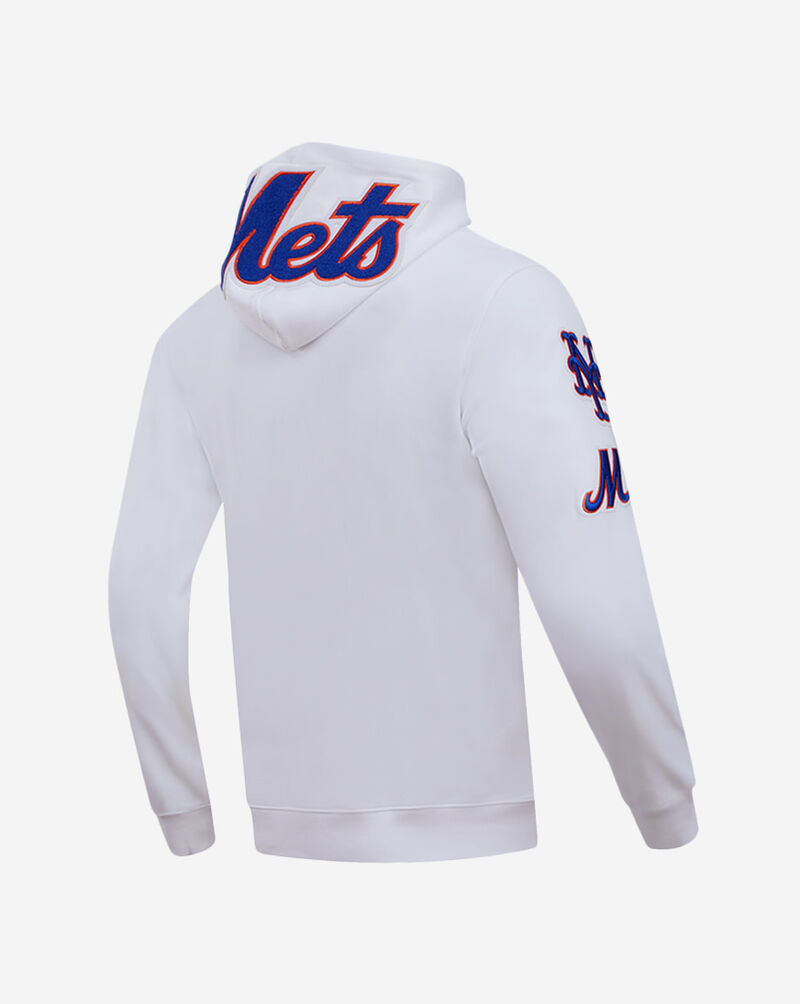 PRO STANDARD New York Mets Classic Chenille Double Knit Full-Zip Hoodie  LNM531928-WHT White 3
