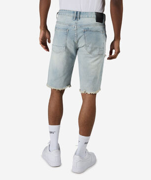 Distressed Rip and Repair Denim Shorts