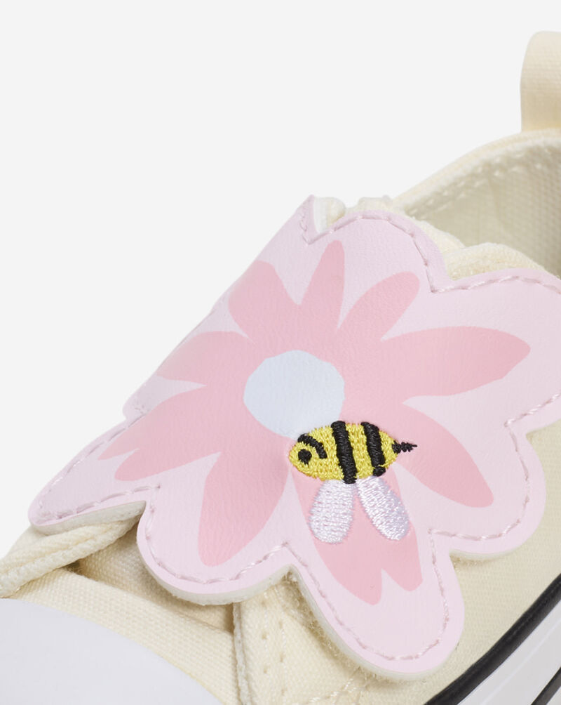 Converse Toddler Chuck Taylor All Star One Strap Embroidered Floral Easy On A13452F White 8