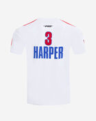 Phillies Bryce Harper #3 Short Sleeve Classic Striped Tee