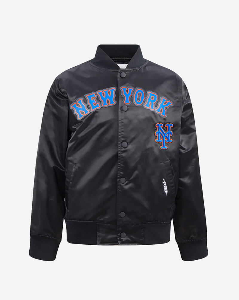 PRO STANDARD Big Boys' New York Mets Classic Satin Jacket  LNMB6315049-BLK Black 1