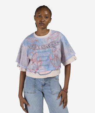 Rhinestone Cropped Jersey Tee