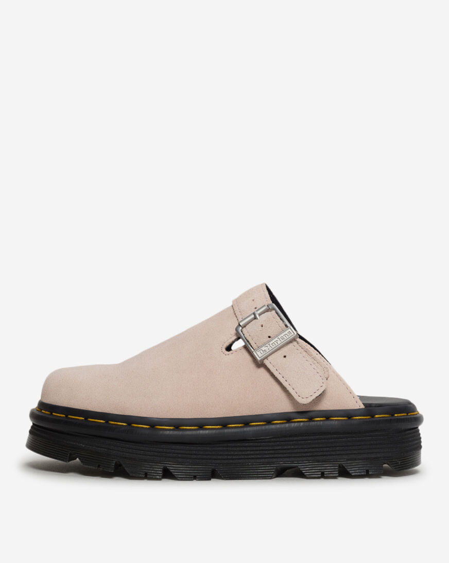 Shop Dr. Martens Zebzag Suede Slingback Platform Mules 31937650