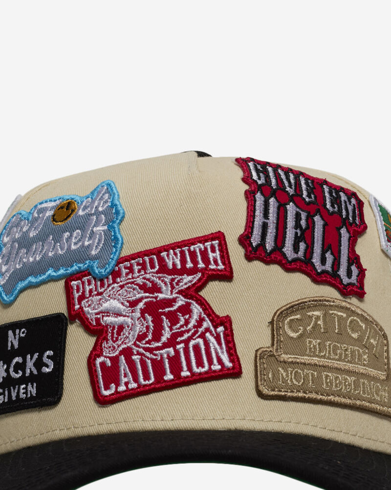 Field Grade Patchwork Logo Wool Trucker Hat 1006222 cream 2