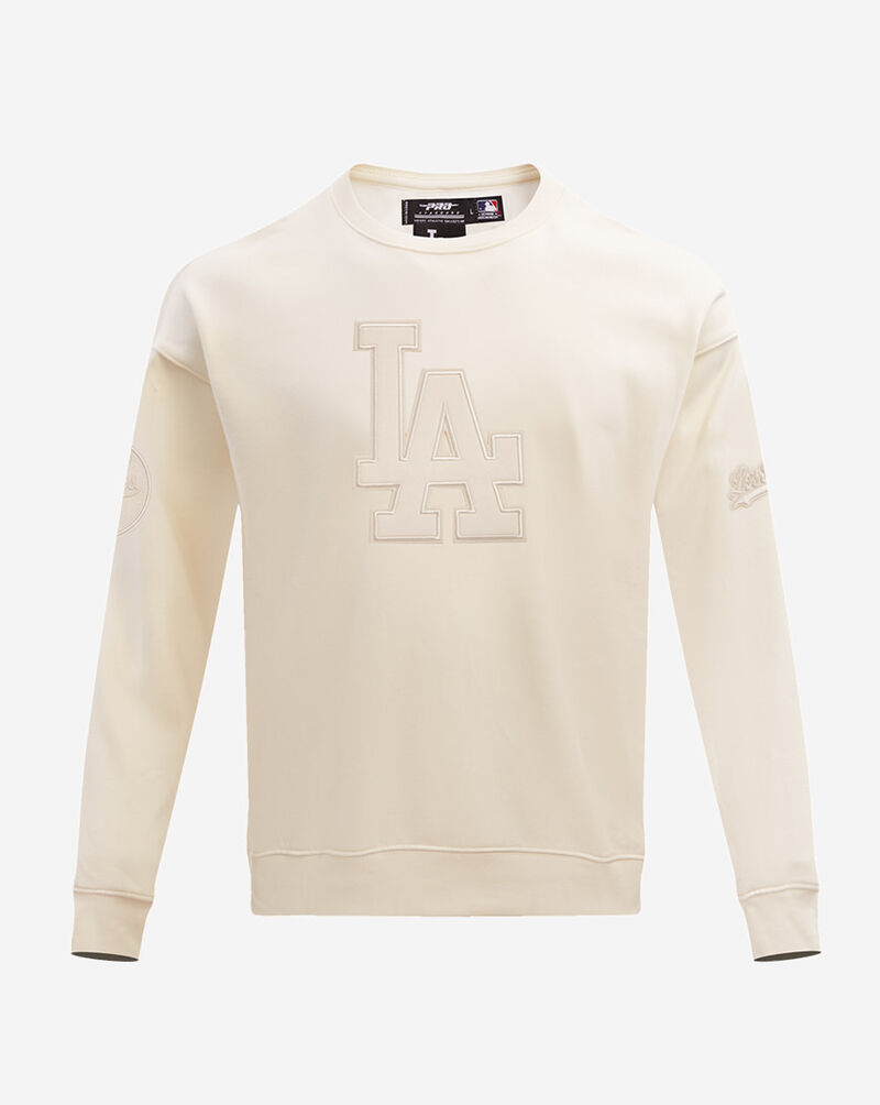 PRO STANDARD Los Angeles Dodgers Neutral Drop Shoulder Fleece Crewneck LLD537023-EGG cream 1