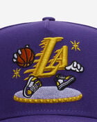 New Era 9Fifty Los Angeles Lakers Cartoon A-Frame Snapback Hat 60800166 Purple 2
