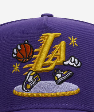 9Fifty Los Angeles Lakers Cartoon A-Frame Snapback Hat