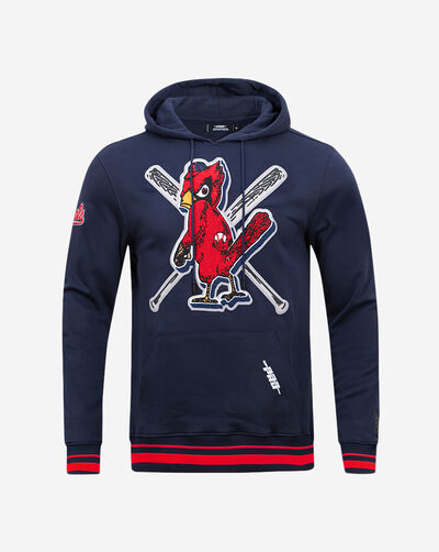 St. Louis Cardinals Retro Mash Up Rib Fleece Pull Over Hoodie 