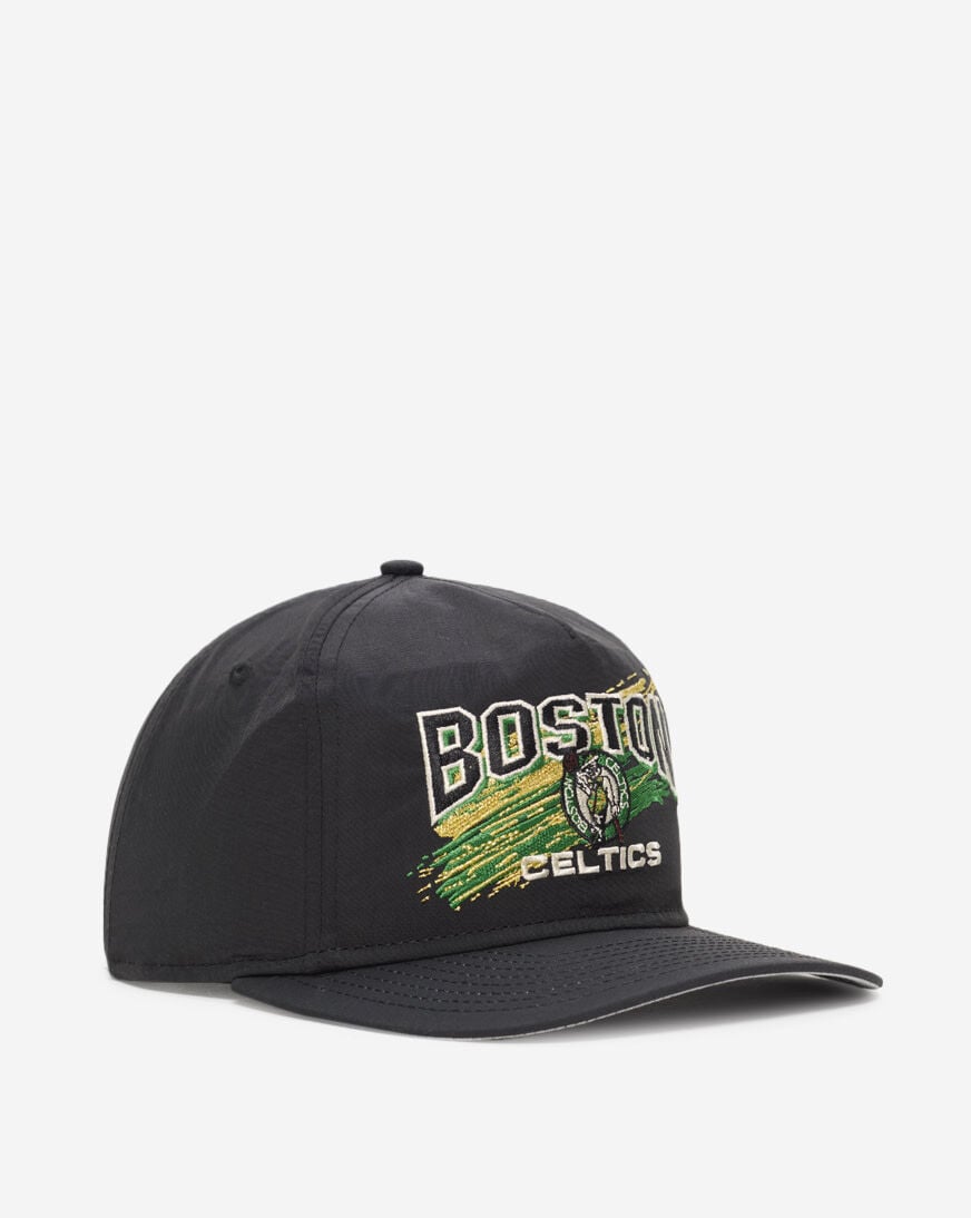 Shop New Era 9Fifty Boston Celtics Nylon Golfer Snapback Hat