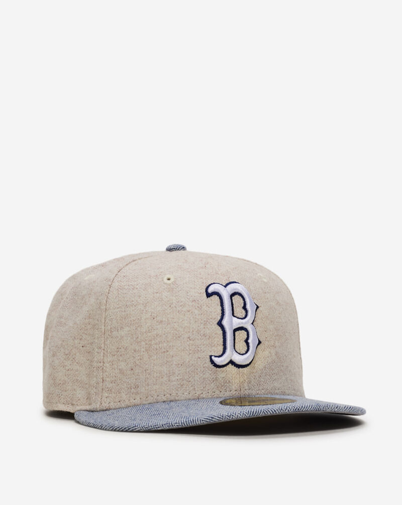 New Era 59Fifty Boston Red Sox Tweed Fitted Hat 60765615 cream 1
