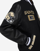 PRO STANDARD New Orleans Saints Pro Area Code Varsity Jacket FNS6410405-BLK Black 3