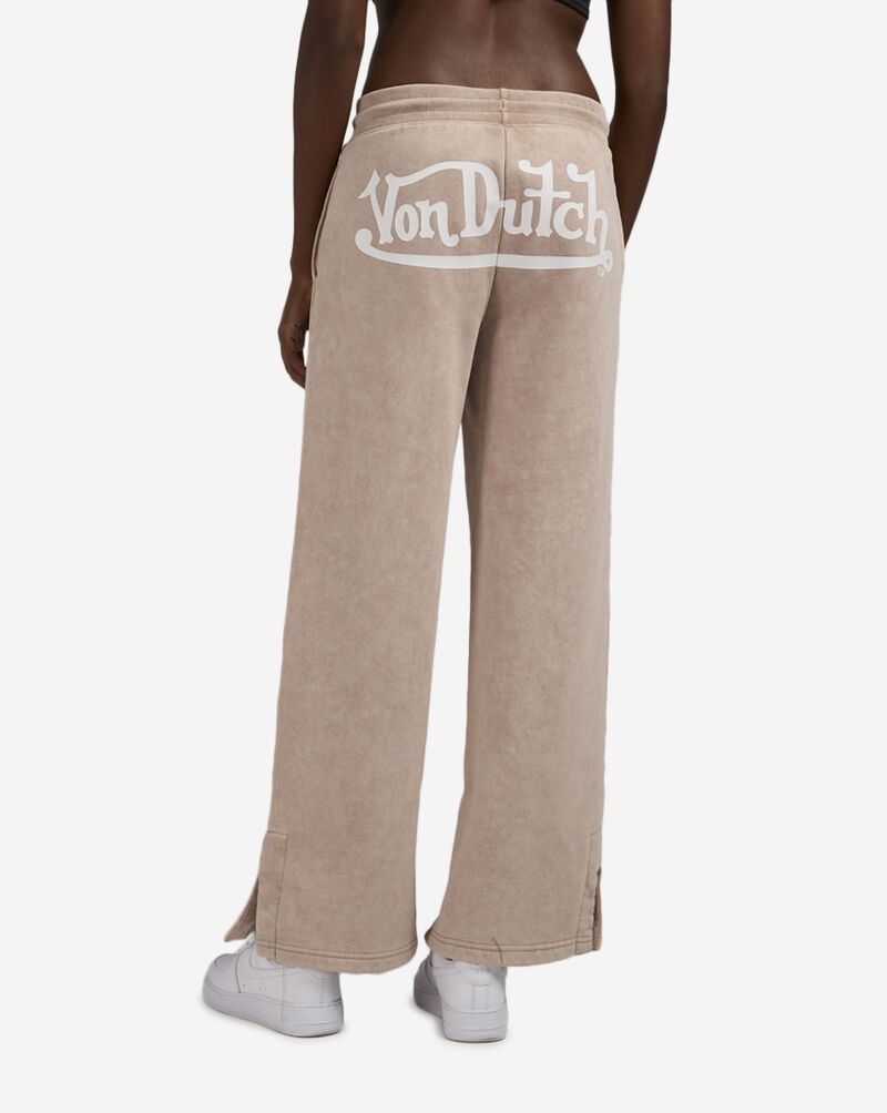 Von Dutch Fleece Wide Leg Pants 7VND3A7060 Beige 2