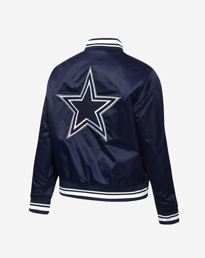 PRO STANDARD Dallas Cowboys Mash Up Rib Satin Jacket FDCU42387-MDN Blue 3