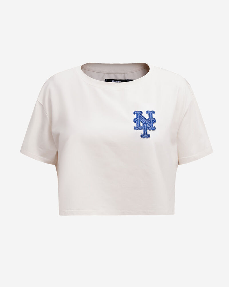 PRO STANDARD New York Mets Varsity Blues Boxy Tee  LNMA39037-LIN cream 1