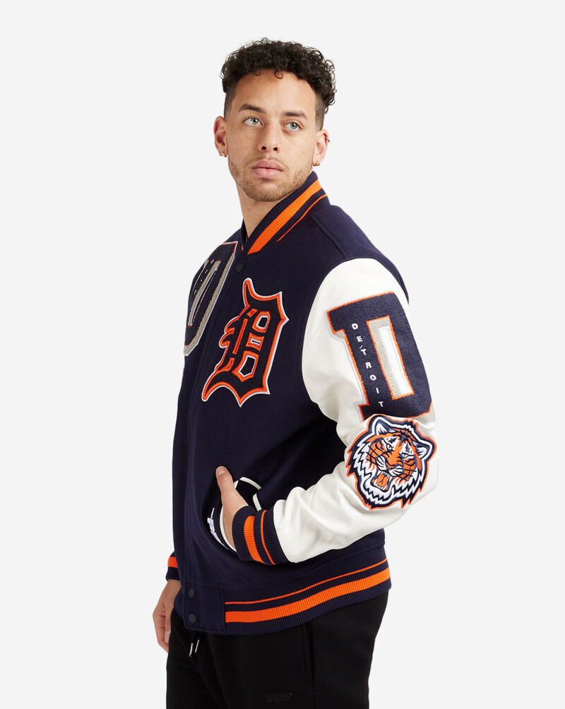 Pro Standard Detroit Tigers Logo Mashup Varsity Jacket LDT633396-MDW Blue 2