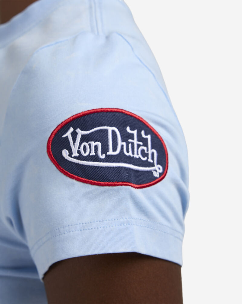 Von Dutch Eyeball Rose Graphic Tee 7VND9C4270 Blue 3