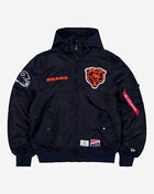 New Era Alpha Industries Historic L-2B Chicago Bears Hooded Bomber Jacket 60564083 Blue 1