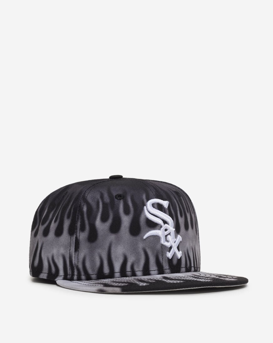 Shop New Era 59Fifty Chicago White Sox Flames Fitted Hat 60949332