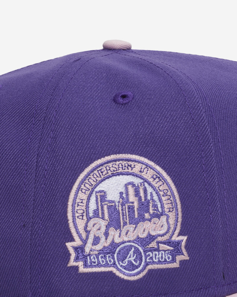 New Era 9Fifty Atlanta Braves A-Frame Snapback Hat 71011754 Purple 2