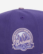 New Era 9Fifty Atlanta Braves A-Frame Snapback Hat 71011754 Purple 2