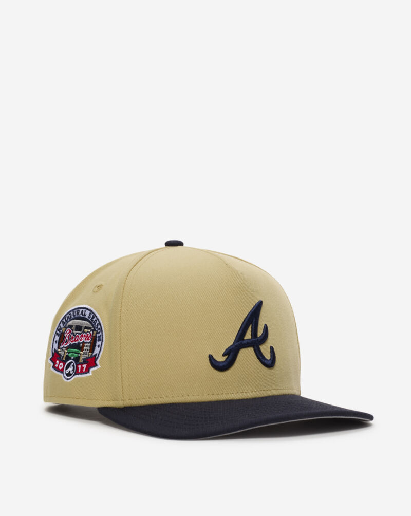 New Era 9Fifty Atlanta Braves Gold A-Frame Snapback Hat 70948403 Gold 1