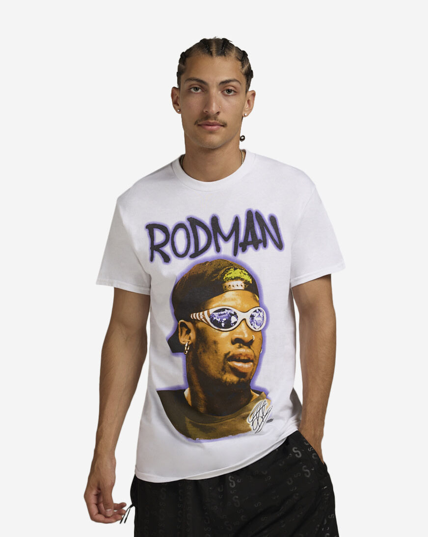 Shop Graphic Tees Rodman Hat And Shades Tee DER1400XX white