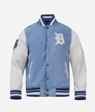 Detroit Tigers Varsity Blues Denim Varsity Jacket 
