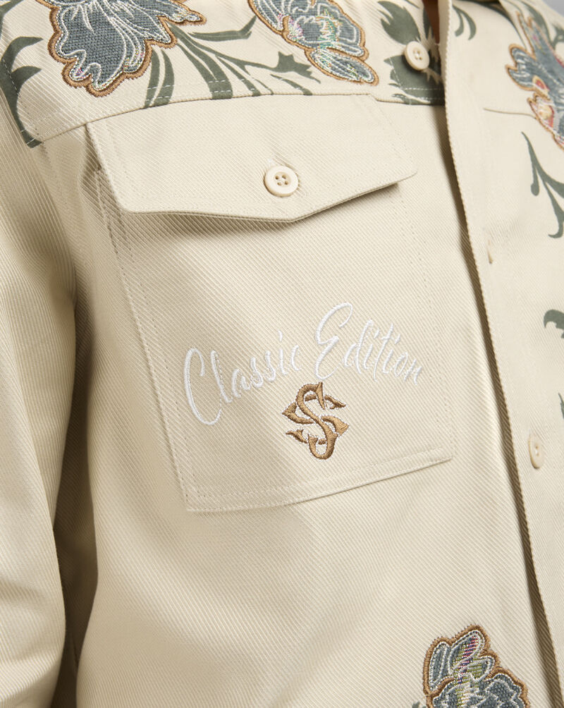 Smoke Rise Tapestry Twill Long Sleeve Overshirt WH25595SNZ-GRY Grey 3