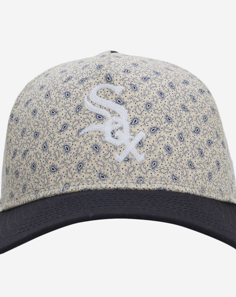 New Era 9Forty Chicago White Sox A-Frame Micro Print Energy Snapback Hat 60745205 White 2