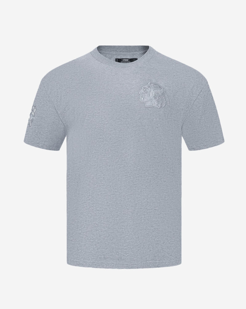 PRO STANDARD Chicago Blackhawks Neutral Drop Shoulder Tee HCB160988-DHG Grey 1