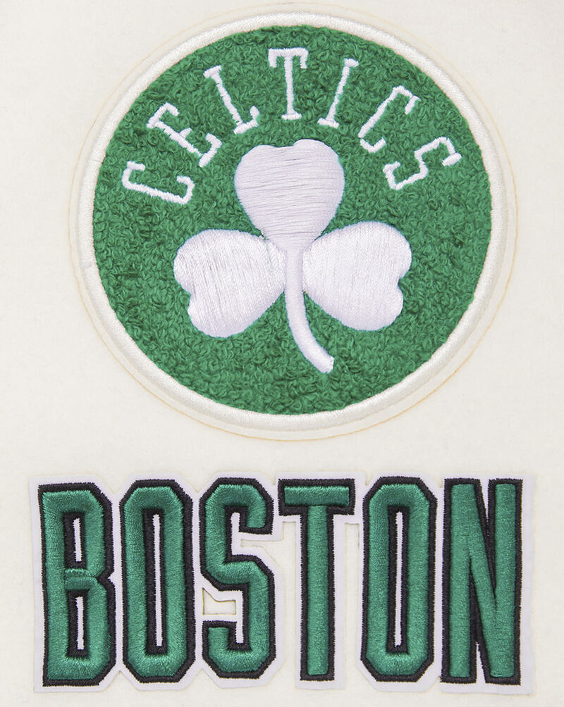 PRO STANDARD Boston Celtics Retro Classic W Rib Wool Varsity Jacket BBCH515508-EKG cream 4