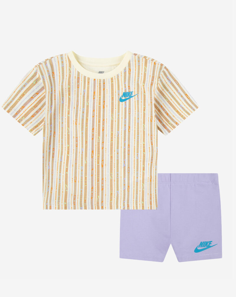 Little Kids' Happy Camper Bike Shorts Set