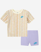 Little Kids' Happy Camper Bike Shorts Set