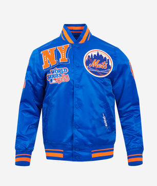 New York Mets Mash Up Rib Satin Jacket 