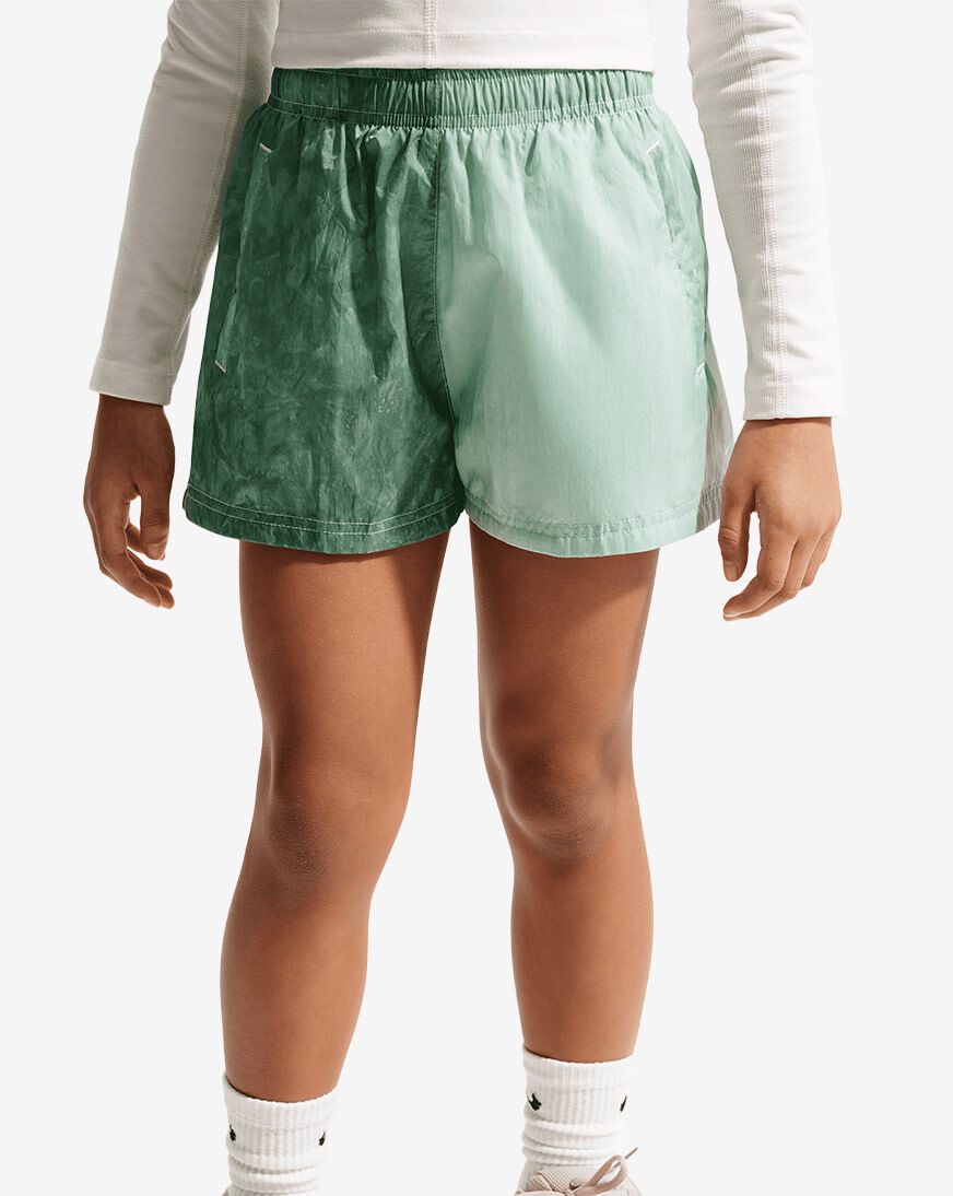 Shop Nike Big Kids' NSW Club Woven Shorts IF1732-394 green