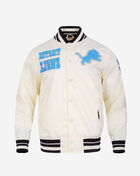 PRO STANDARD Detroit Lions Retro Classic Rib Satin Jacket FDL643453-EBK cream 1